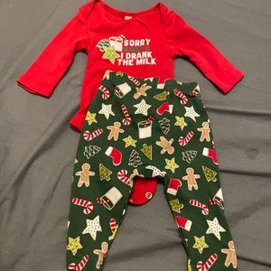 Christmas matching set 0-3 months